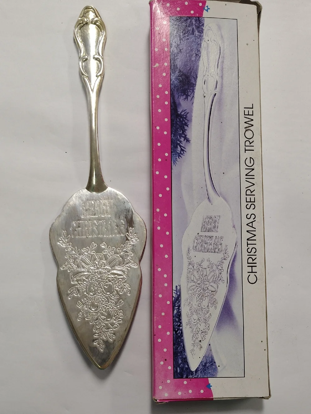 Christmas Serving Trowel - Silver Serving Pie Server